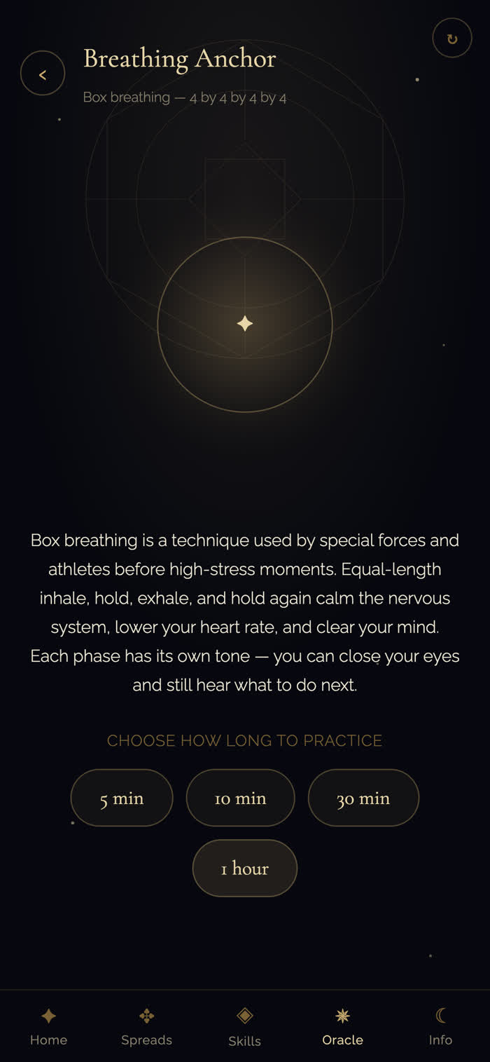 Breathing Anchor — a quick way back to yourself in the Nikola Blajen app