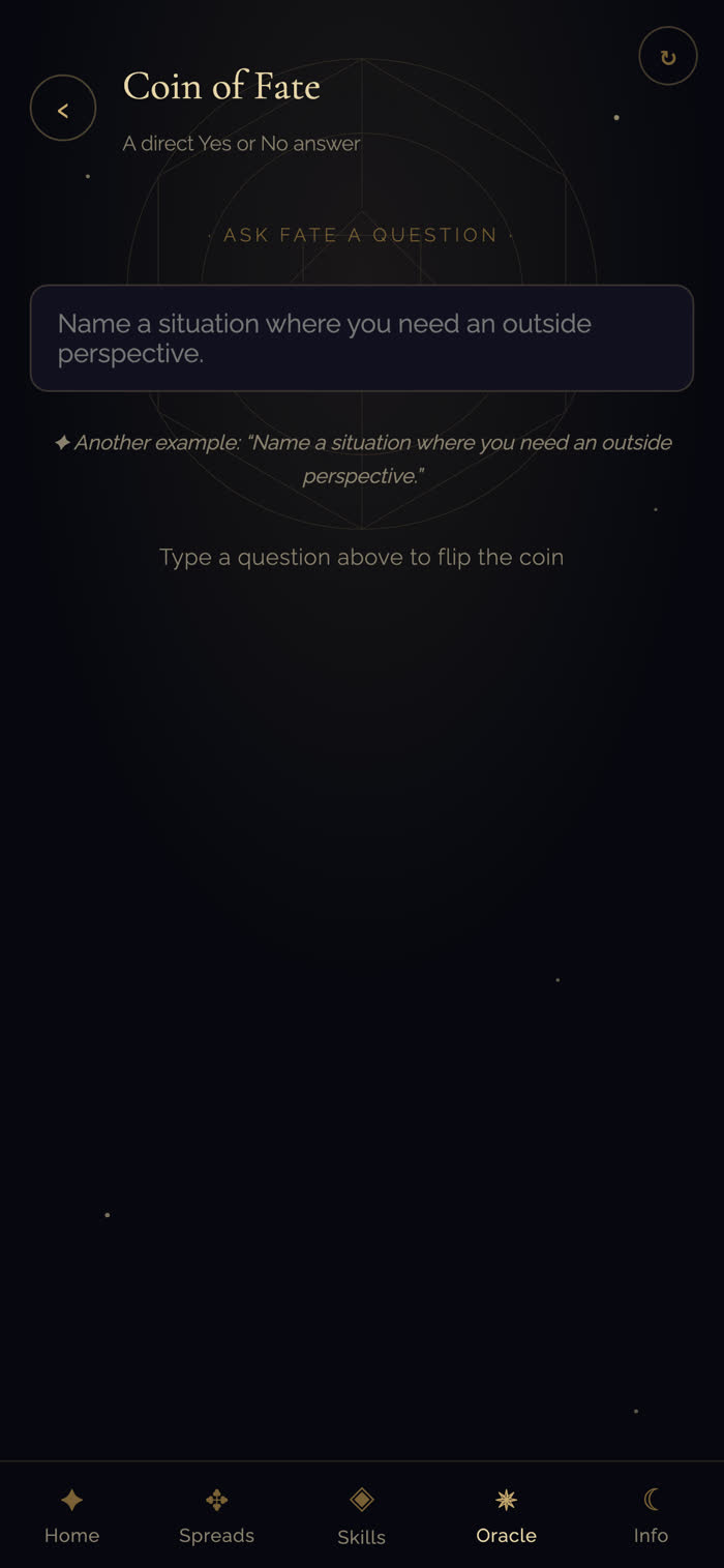 Coin of Fate — a quick yes-or-no in the Nikola Blajen app