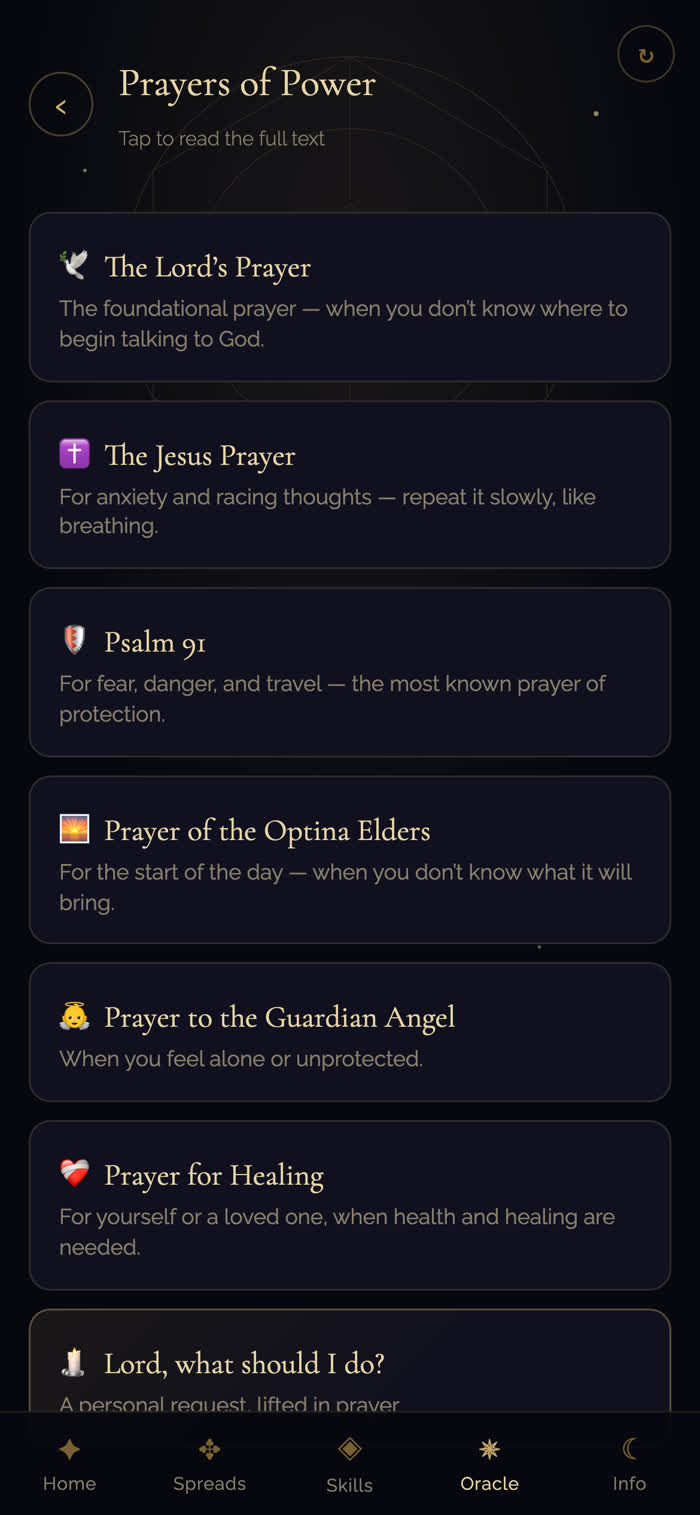 Prayers of Power — six genuine traditional prayers in the Nikola Blajen app